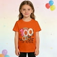 thumbnail image 2 of Coerni Boys Girls Happy 100 Days of School Prints Tee Kids 100th Day of School T-Shirt Top Casual Short Sleeve Outfits, 2 of 3