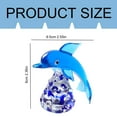 thumbnail image 3 of (Clearance) BNNG Crystal Glass Dolphin Figurine Statue Decoration Indoor Art Sculpture Miniature Animal Figurine for Valentine's Day, Christmas, Toddlers Kids Birthday Home Office Decoration Blue, 3 of 8