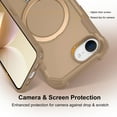 thumbnail image 2 of for iPhone 16e Case Magnetic Finger Ring Holder Kickstand Compatible with Magsafe Military Grade Drop Protection Heavy Duty Shockproof Men Women Rugged Cover for iPhone 16e,Desertgold, 2 of 7