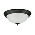 thumbnail image 4 of DESIGNERS FOUNTAIN Flush Mount Ceiling Light, 11 Inch Frosted Glass Lighting Fixture for Kitchen, Bedroom, Bathroom, and Hallway, LED Bulbs Not Included, Matte Black, 4 of 10