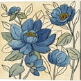 thumbnail image 2 of Great Art Now Spring Lace Floral Dark Blue by Silvia Vassileva 2 Piece Canvas Art Set Each 14W x 14H, 2 of 3
