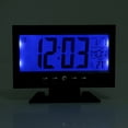 thumbnail image 6 of LCD Digital Sound Sensor Table Desk Alarm Clock with Calendar and Temp Display Black, 6 of 12