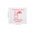 thumbnail image 2 of HAMPPLIES Panneau de Sécurité Extérieur Rouge pour Eau Chaude Autocollant pour Évier et Eau Potable Attention, 2 of 8