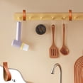 thumbnail image 1 of Gancho de pared de cuero, pack de 4 perchas de correas negras marrones • Gancho decorativo para toallas, macetas para plantas • Almacenamiento multiusos para paredes y puertas, 1 of 6