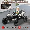 thumbnail image 6 of Joyracer 4WD 24 Volt Ride on Toys for Kids, 2 Seater Power UTV Wheels with Remote, Outdoor Toys with 4x200W Motor, LED Light, Bluetooth, Spring Suspension, White, 6 of 7