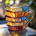 thumbnail image 1 of DGLQMYX 3D Book Stack Coffee Mugs,Painted Book Mug, Novelty 3d Painted Books Coffee Mug, Unique Books Stack Coffee Cup, Collection Gifts for Book Lovers, 1 of 9
