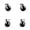 2 Swivel - 2 Rigid, variant on 5 Inch SS Glass Filled Nylon Caster Set with Roller Bearing 2 Swivel 2 Rigid SCC