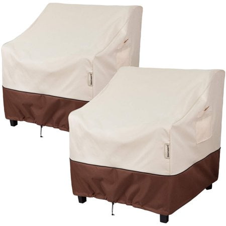 Bestalent Housses de Chaise de Patio Housses de Meubles d'Extérieur Imperméables s'Adaptent jusqu'à 32 Pouces L x 37 Pouces P x 36 Pouces H Lot de 2