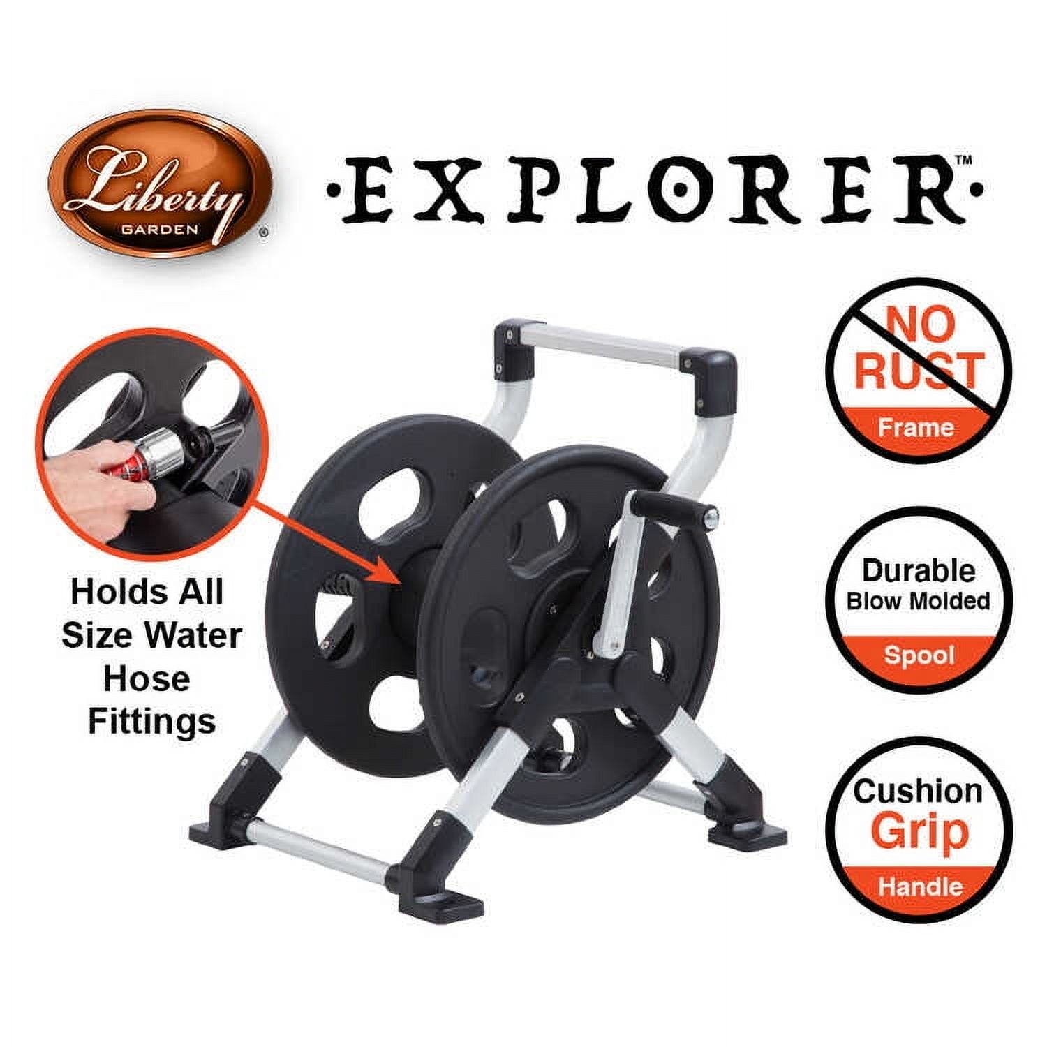 306 Liberty Explorer 2 in 1 Handheld and Floor Mount Aluminum Hose Reel