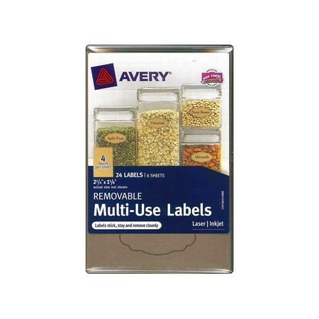 Avery(R) Removable Multiuse Labels 40151, Kraft Brown, 1-1/8