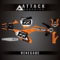thumbnail image 2 of Attack Graphics Custom Renegade Complete Bike Graphics Kit for KTM 65 SX 2020, 2 of 2