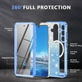 thumbnail image 3 of PYYNA-for Samsung Galaxy S25 Case Glitter,Compatible with MagSafe[Built-in Tempered Glass Screen Protector & Camera Lens Protection] Full Body Shockproof Protective Bling Phone Case,Blue, 3 of 4
