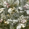 thumbnail image 6 of National Tree Company 4 ft. Pre-Lit Feel Real® Pre-Lit Artificial Snowy Poechmann Christmas Entrance Tree, Green, Red Berries, Pinecones, 70 Warm White LED Lights, Basket Base, 6 of 6