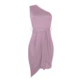 thumbnail image 6 of Dresses for Women 2023 One Shoulder Dresses for Women Sleeveless Sexy Solid Color Belted Mini Dress Slim Fitted Elegant Formal Cocktail Dresses, 6 of 7