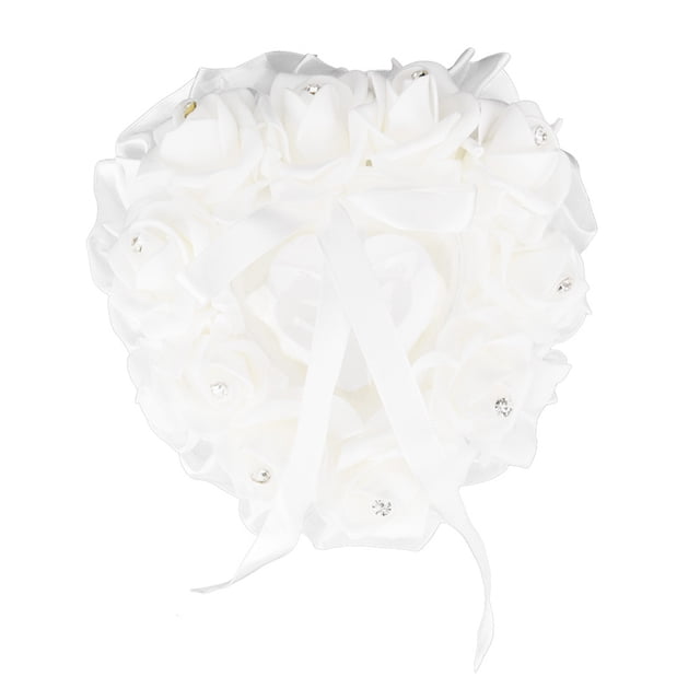 Soporte de anillo en forma de corazón de estilo europeo, almohada, cojín, suministros de decoración para fiesta de boda