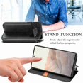 thumbnail image 7 of Dteck for Google Pixel 6 Pro Case, Premium PU Leather Flip Folio Wallet Shockproof Case with Card Slot Magnetic Closure Cover, black, 7 of 7