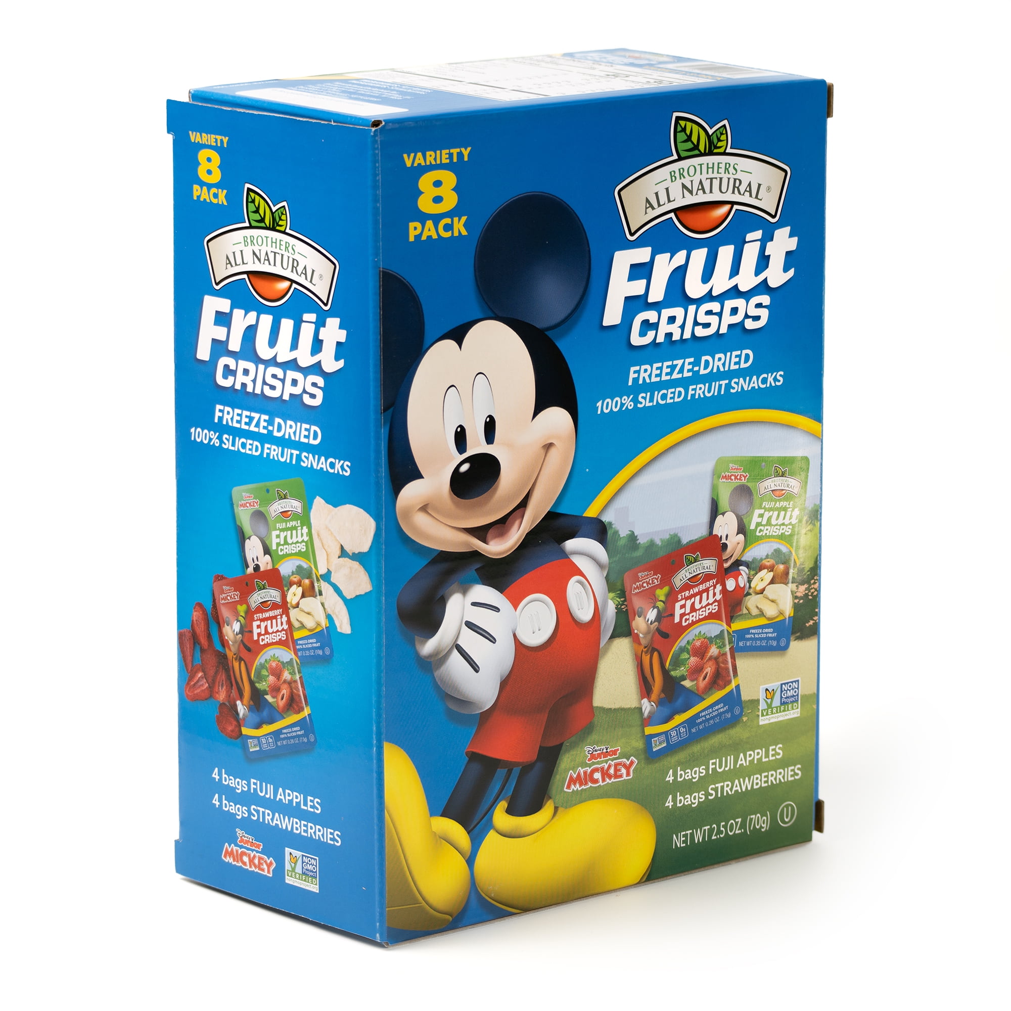 (4 pack) Disney Jr Mickey Freeze Dried Fruit Crisps 8PK