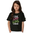 thumbnail image 4 of Live Laugh Love Inspirational Cute Girls Kids T Shirt Tees Teen Brisco Brands L, 4 of 6