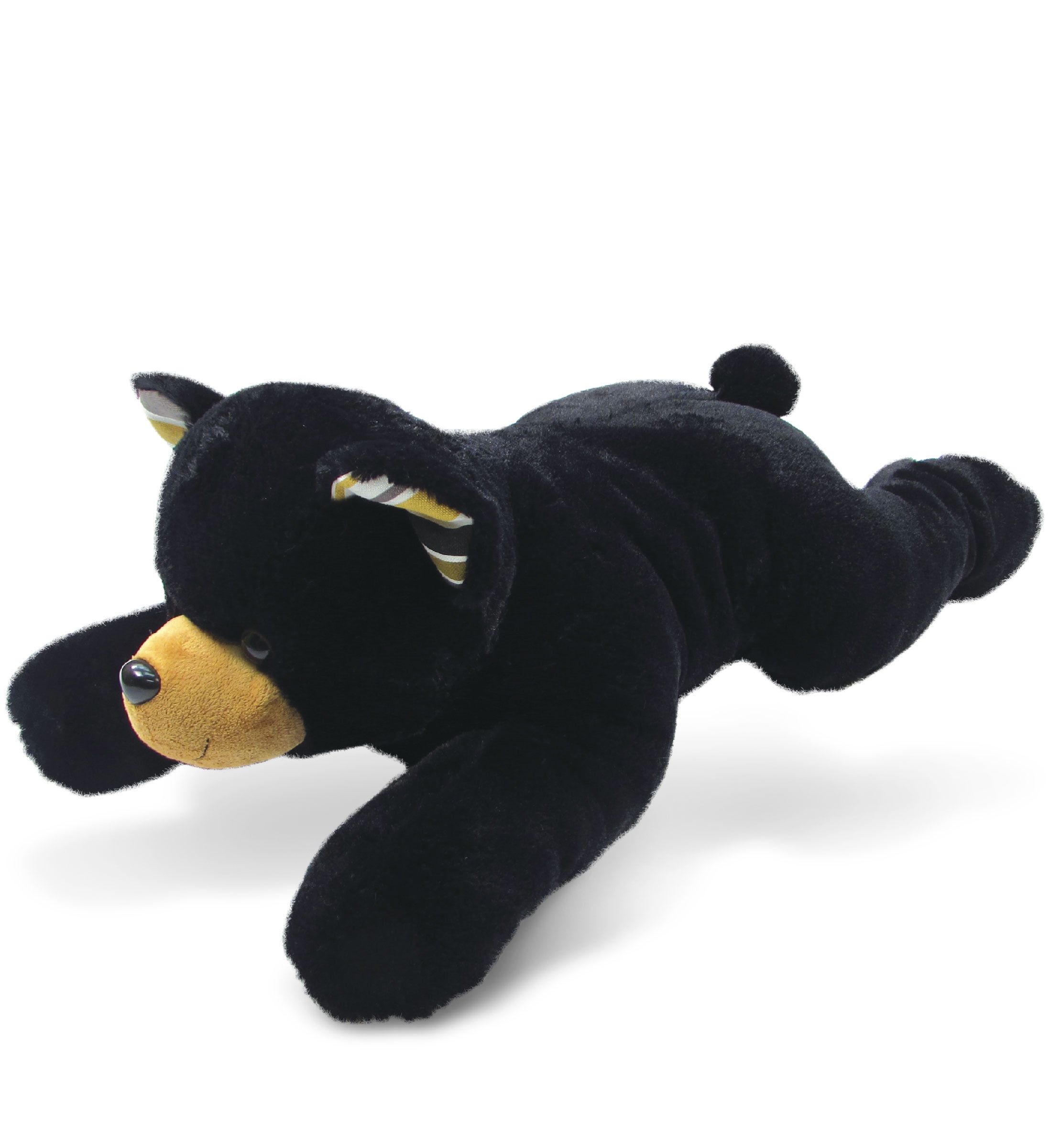 DolliBu Plush Black Bear Stuffed Animal Pillow Size - Super Soft Animal Pillow for Kids, Cozy Nap Buddy, Floor Pillow for Kids & Toddlers, Jumbo Hugging Plush, Travel Cuddle Pillow for Kids - 30 Inch