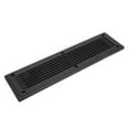 thumbnail image 5 of Louvered Ventilation Grille Air Vent for Shoe Cabinet Kitchen Hardware Accessories, with Mounting Screws Black,11.8x3.15in, 5 of 7