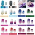 thumbnail image 1 of 14 hojas de pegatinas para uñas, brillo, degradado, Color, brillo, envolturas completas P, 1 of 5