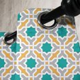 thumbnail image 3 of Ambesonne Teal Grommet Curtain, Oriental Eastern Design, 50" x 96", Mustard Teal and Grey, 3 of 6