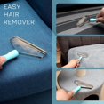 thumbnail image 2 of Shiyou-nettoyeur de Poils pour Animaux, Portable, Rouleaux Anti-Peluches, Rasoir à Tapis Réutilisable, Râteau pour Bords de Tissu et Tapis, pour Chats, Tapis, Tours (Poudre Bleue), 2 of 4