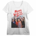 thumbnail image 4 of Buffy the Vampire Slayer Character Group Women's White Short Sleeve Crew Neck Tee-3XL, 4 of 7