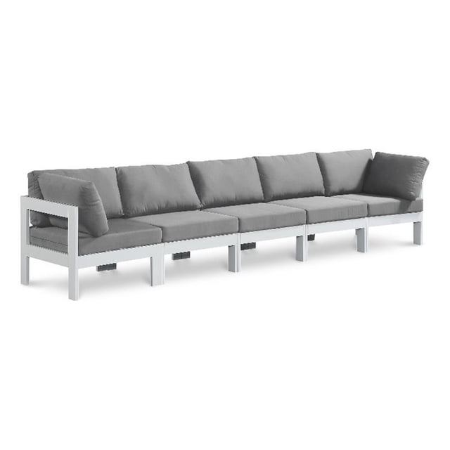 Meridian Furniture Nizuc Gris Canapé Modulaire d'Extérieur pour Patio