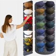 thumbnail image 3 of Hat Storage Hanging Bag Baseball Cap Storage Artifact Display Multi-layer Grid Daily Household Hanging Door Back Wall Felt Hanging, 3 of 5
