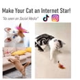 thumbnail image 5 of Amusing cat toy, retractable cat wand toy, cat feather toy with silicone collar, interactive cat toy for indoor exercise/Blue+Pink/2PCS, 5 of 6