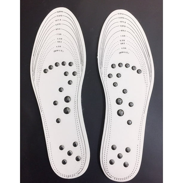 ORTHOPEO Plantillas Magnéticas De Acupresión | Masaje Reflexológico | Talla Única Recortable | Alivio Del Dolor De Pies Y Fatiga | Unisex