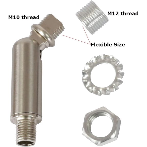 SHILIU-Brushed Nickel Sloped Ceiling Adapter for Chandeliers Pendant Lights 1 Pcs, Suitable for Vaulted or Angled Ceilings