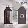 thumbnail image 3 of Lámpara de pared para exteriores Lawyettle, 52 cm, 2 luces, bronce frotado con aceite, 3 of 9