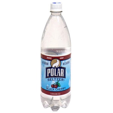 Polar Seltzer With Black Cherry, 33.8 Fl. Oz, No Sodium. No Calories, ( Pack Of 6 )