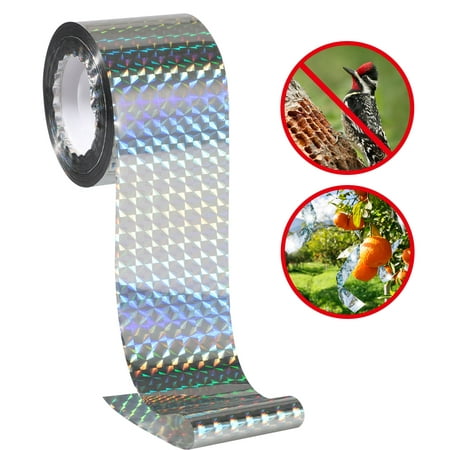 Bird Scare Repellent Flash Tape - Simple Control Device to Keep Away Woodpeckers, Pigeons, Grackles and More. Defense Works Great with Netting and Spikes. Stops Damage, Roosting and Mess. Size (Best Way To Keep Pigeons Away)