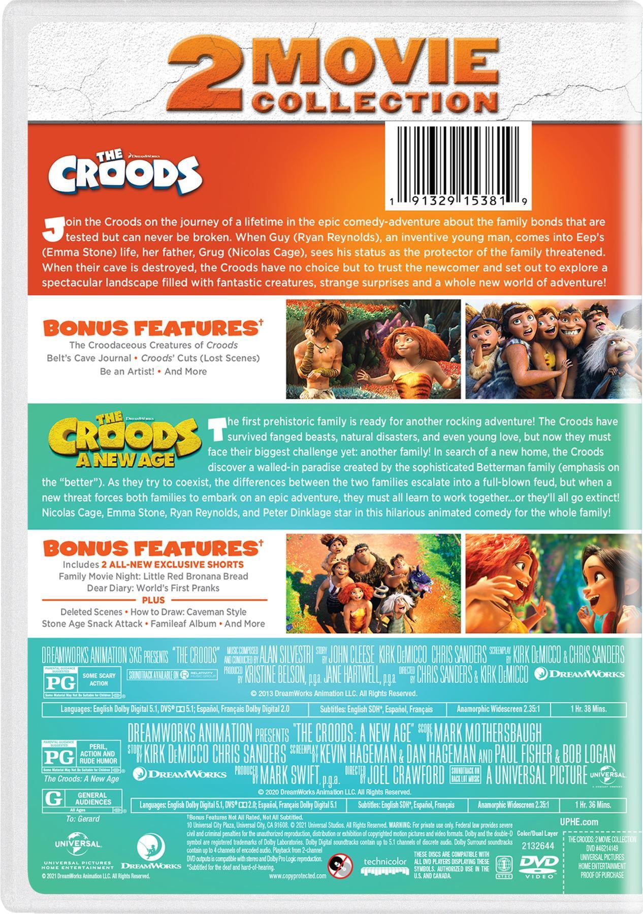 The Croods 2-Movie Collection (DVD)