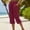 Wine, variant on Delayuji Womens Capri Pant High Waisted Drawstring Elastic Comfy Straight Leg Short Pants Cropped Pant With Pockets