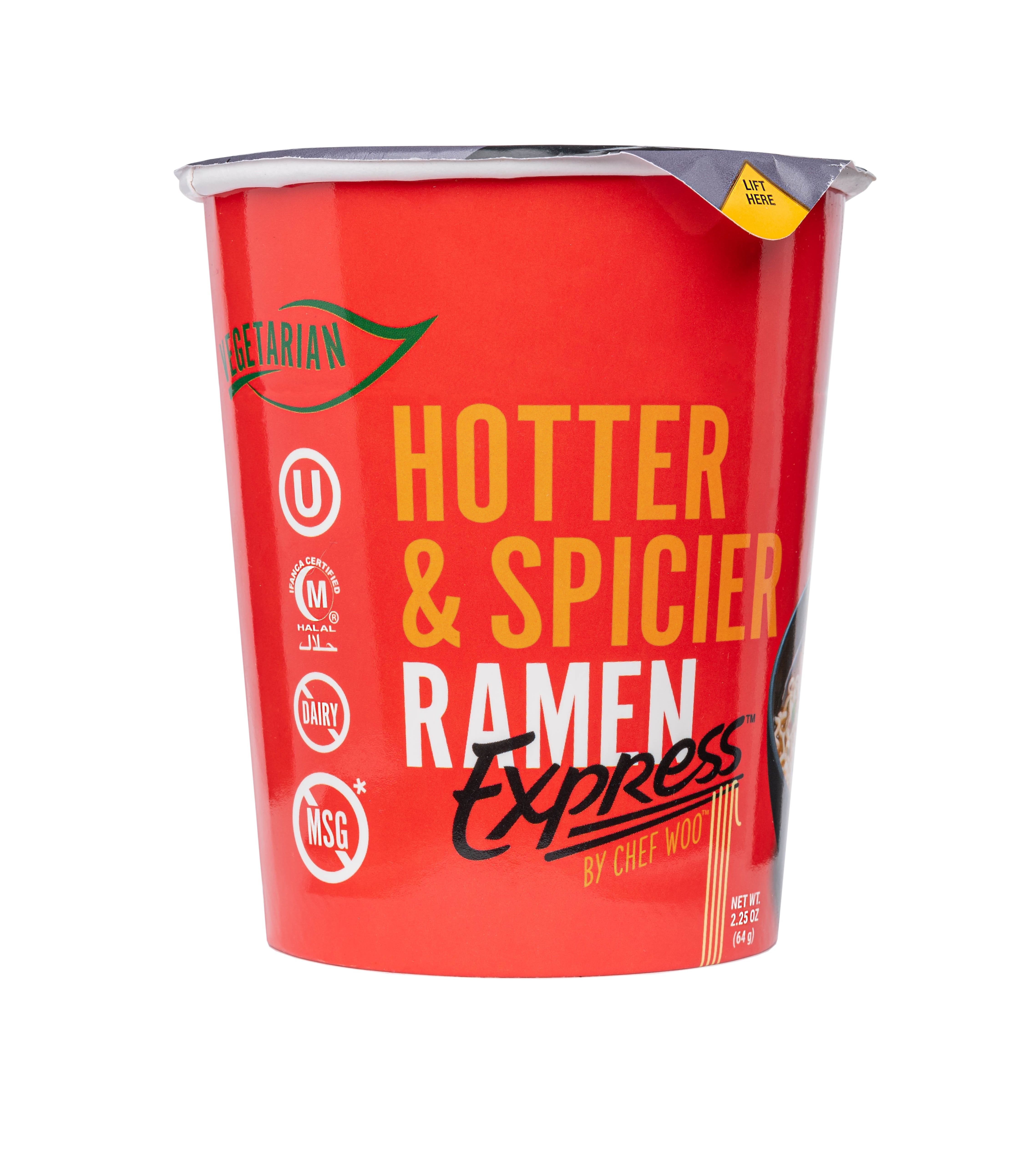 Ramen Express by Chef Woo Hotter and Spicier Ramen Noodles, 2.25 oz