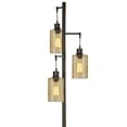 thumbnail image 3 of Abode 84 72-Inch Floor Lamp with 3 Glass Champagne Dimple Shades (2 Pack), 3 of 6