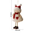 thumbnail image 3 of Feledorashia Christmas Plush Doll Ornament, Stuffed Holiday Tree Pendant, Soft Winter Character with Knit Details and Attached Hanging Loop, Cozy Decoration for Branches Garlands Shelves and Mantels, 3 of 6