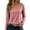 Pink, variant on Basysin Women's Long Sleeve Shirts V Neck Fall Tops Soft Tshirts Basic Tee Winter Layer Clothing Business Casual Work Fall Outfits
