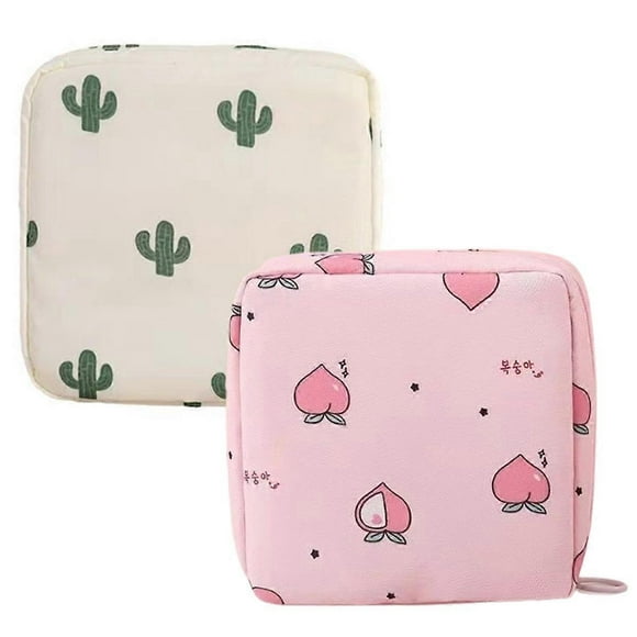 Sanitary napkin storage bag, menstrual cup storage bag, nylon portable sanitary napkin storage bag (2 pack)