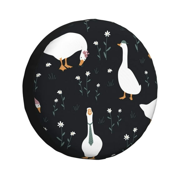 Kdxio Spare Tire Cover for RV Trailer, Waterproof Wheel Cover,Camper Spare Tire Cover Fit for Rv SUV Truck Travel Trailer 14 inch-Fashionable Goose