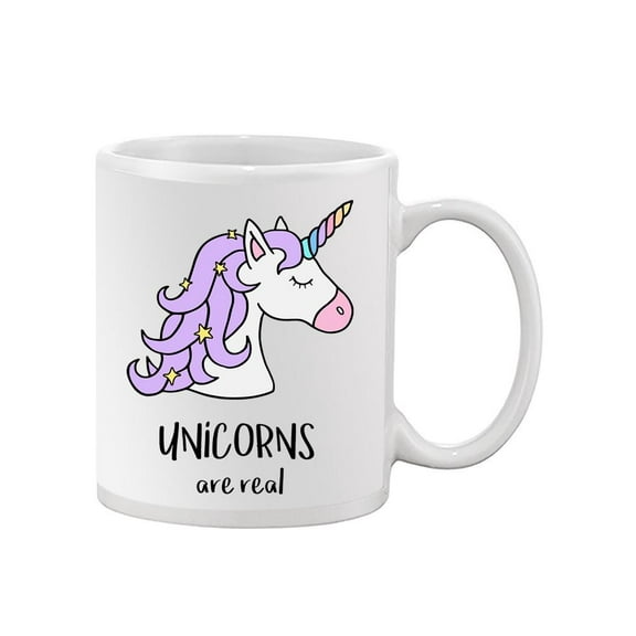"Unicorns Are Real" Quote Mug  -Image by Shutterstock,