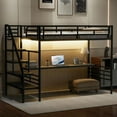 thumbnail image 1 of [Sécurité pour Enfants et Multifonctionnel] Lit Mezzanine à Rangement Complet - Cadre Métallique Robuste en Simple TG, 1 of 24