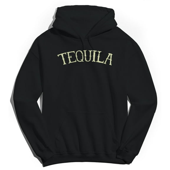 Tequila Humor Graphic Black Men's Crewneck Sweatshirt Hoodie