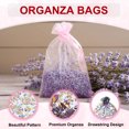 thumbnail image 3 of Uxcell Organza Bag, Sheer Flower Heart Mesh Bags Drawstring Gift Bags Bulk Party Favor Bag Jewelry Pouches Blue-Gold 5" x 7", 3 of 6