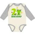 thumbnail image 3 of Inktastic 2nd Birthday Princess Frog Girls Long Sleeve Baby Bodysuit, 3 of 5