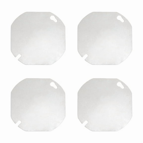 Pack of 4 Octagonal Electrical Box Covers Sturdy Metal Junction Box With Rustproof Coating for Easy Installation